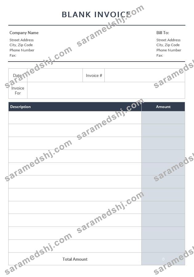 Editable Blank Invoice Template